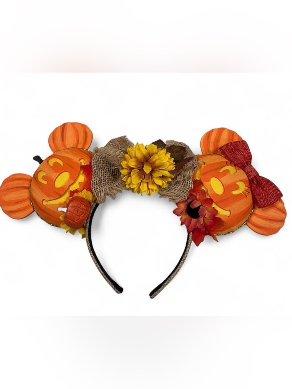 Mickey Minnie Pumpkin Halloween Mouse Ears Headband